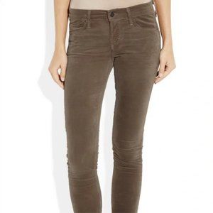 Citizens of Humanity Avedon Velvet Corduroy Pants in Chocolate Brown